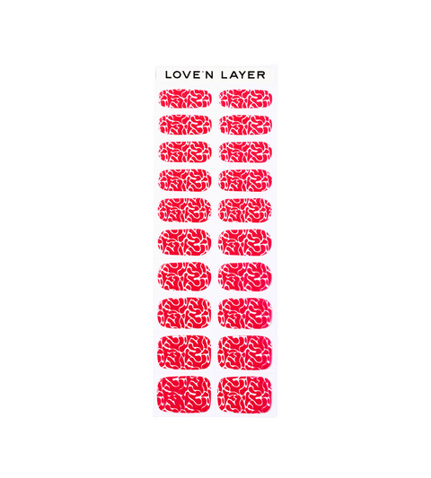 LNL Lady Red Nail polish Layers