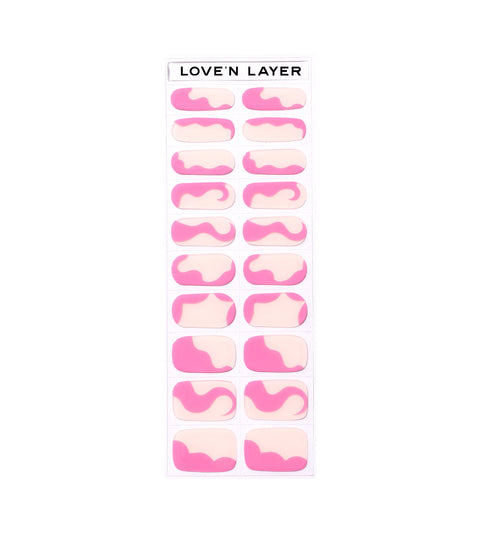 Abstraction Poppy Pink Nail polish Layers