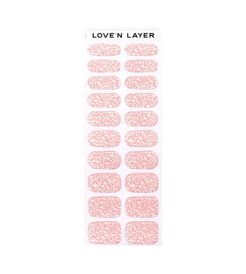 Leo Summer Pink Nail polish Layers
